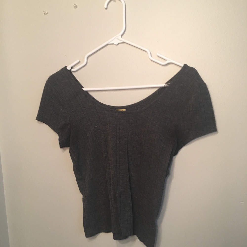 Cropped T shirt Gray